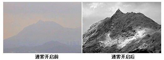 光学透雾前后对比